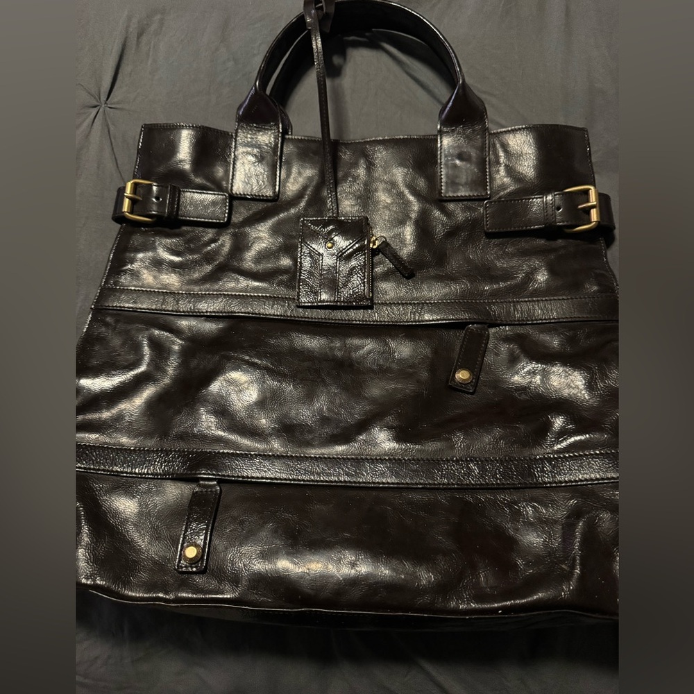 YSL Patent Brown Bag. Some stains see photos.